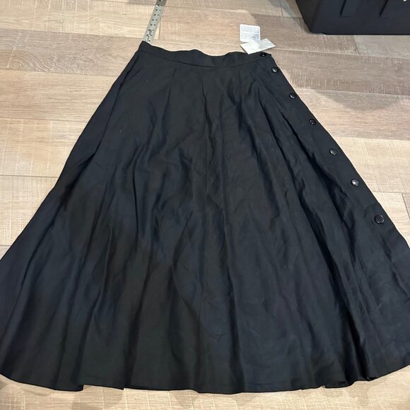 Clifford & Wills Dresses & Skirts - CW CLIFFORD & WILLS WOMENS BLACK LINEN MAXI SKIRT NEW 12